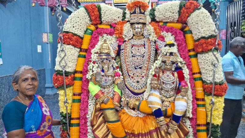 காஞ்சிபுரத்தில் வடிவுடையம்மன் ஆலய ஆடி திருவிழா: ஊஞ்சல் சேவையில் எழுந்தருளிய அம்பாள்