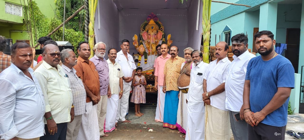 ஸ்ரீபெரும்புதூர் பாரதி நகர் பகுதியில் விநாயகர் சதுர்த்தி விழா