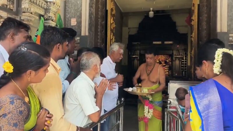 அண்ணாமலை பூரண குணமடைய வேண்டி ராமநாதபுரம் பாஜகவினர் சிறப்பு வழிபாடு