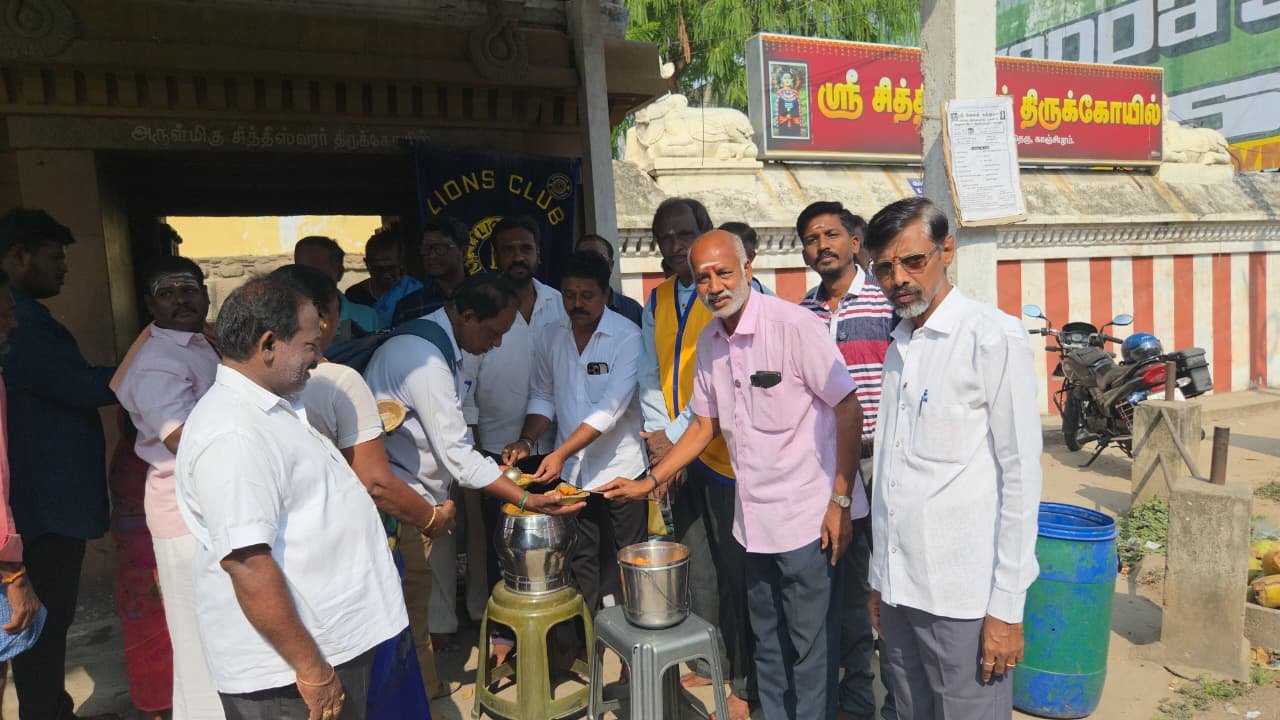 காஞ்சிபுரம் அண்ணா லயன் சங்கம் சார்பில் நூறாவது நாள் தொடர் சேவை திட்டம்