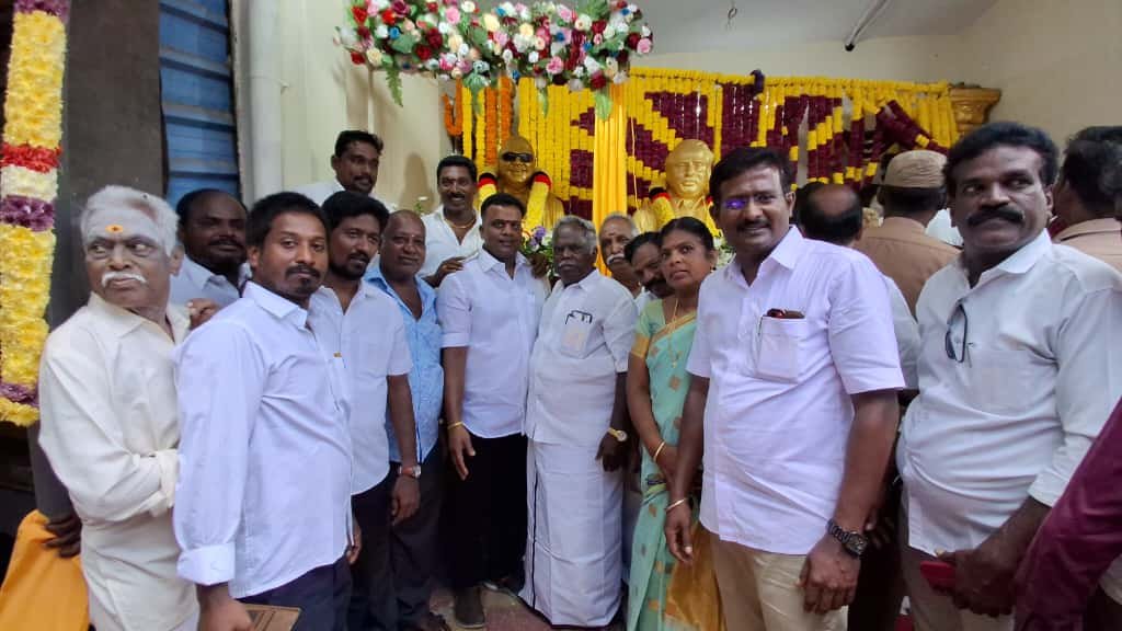 காஞ்சிபுரத்தில் கலைஞர் சிலையை திறந்து வைத்த அமைச்சர் MRK.பன்னீர்செல்வம்