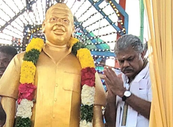 அரியலூர் மாவட்டத்தில் GK மூப்பனார் சிலைகளை திறந்து வைத்த GK வாசன்