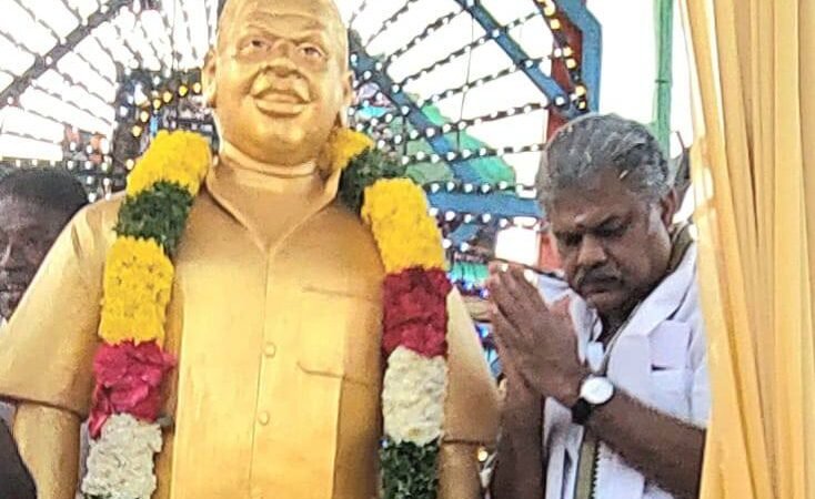 அரியலூர் மாவட்டத்தில் GK மூப்பனார் சிலைகளை திறந்து வைத்த GK வாசன்
