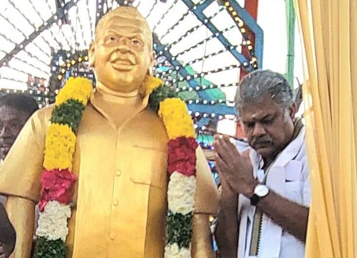 அரியலூர் மாவட்டத்தில் GK மூப்பனார் சிலைகளை திறந்து வைத்த GK வாசன்