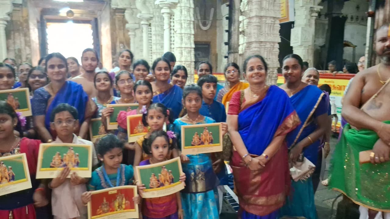 காஞ்சிபுரம் வரதராஜ பெருமாள் ஆலயத்தில் தியாகராஜா ஆராதனை ஒட்டி சிறப்பு கச்சேரி