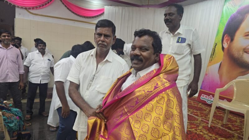 காஞ்சிபுரம் மாவட்ட காங்கிரஸ் தலைவராக S.A. அருள்ராஜ் நியமனம்: காங்கிரஸ் நிர்வாகிகள் வாழ்த்து.