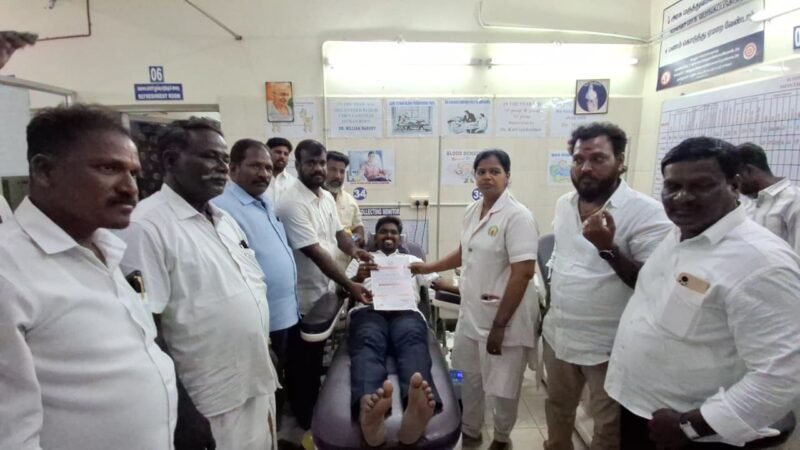 காஞ்சிபுரம் மாவட்ட வி.சி.க. செயலாளர் வழக்கறிஞர் அருள்நாதன் பிறந்தநாளை ஒட்டி சிறப்பு ரத்ததான முகாம்