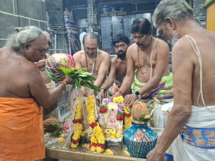 காஞ்சிபுரம் குமரக்கோட்டம் கோவிலில் கும்பாபிஷேக பாலாலயம்